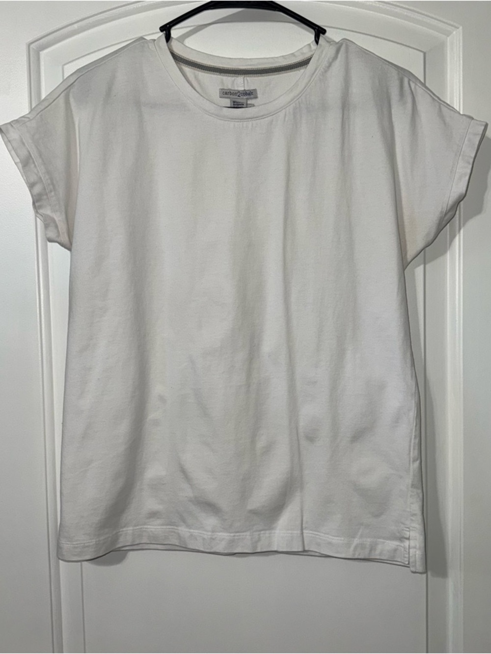 Carbon 2 Cobalt White Shirt Women’s Size Small Cotton